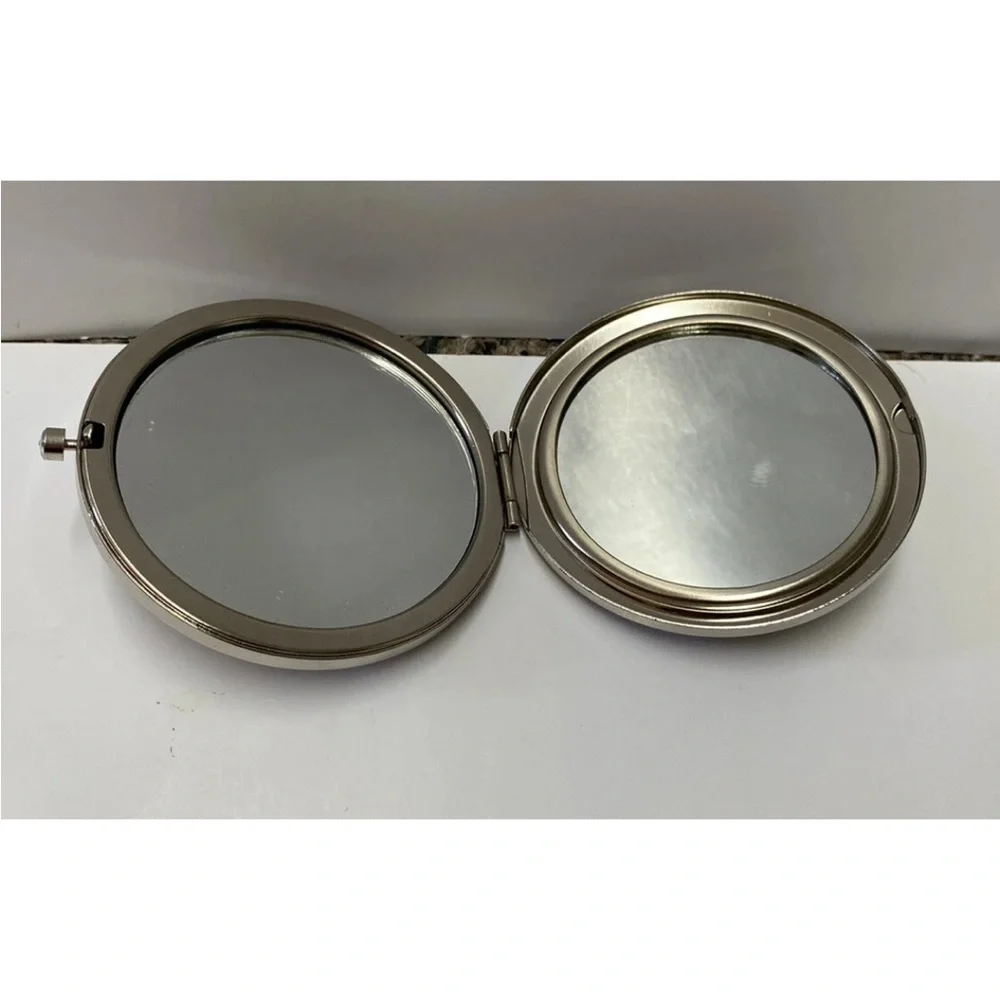 Vintage Cloisonne Pocket Size Mirror Make Up Compact Enamel Thailand